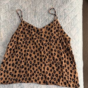 A New Day Leopard Print Camisole - Tan and Black